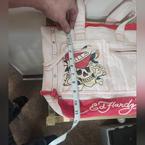 VINTAGE 90S Ed Hardy Hobo Bag - Picture 2 of 6